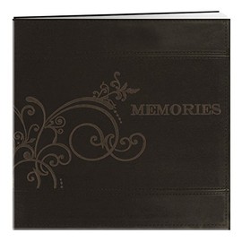 Pioneer - Embroidered Scroll Leatherette Postbound Memory Book 12" X 12"
