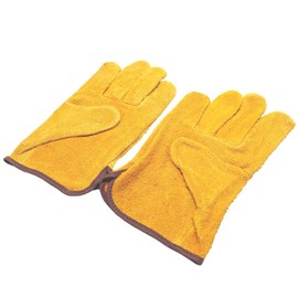 GoodsLand GD-TNGLBE Leather Heat Resistant Gloves, Potholders, Camping Gloves, Barbecue, Leather, Camping, Gloves, Firewood, Charcoal, Outdoors