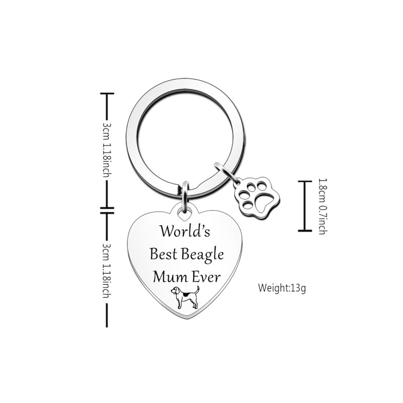 JETTOP Beagle Mum Gifts-World's Best Beagle Mum Gift Dog Mum