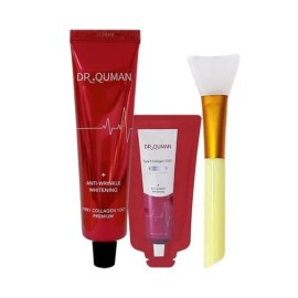 Dr. Qman 닥터큐먼 콜라겐팩 타입원100 프리미엄 크림팩 60g+10g+실리콘브러쉬