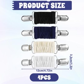 Pack of 4 Dress Cinch Clip, Cardigan Pullover Clips, Scarf Clip, Clips for Clothing, Shirt Brooch Clip, Waist Cincher Clip, Elastic Clip for Sweaters, Dresses, Shirts