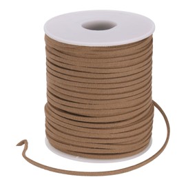 PATIKIL 50 Yards x 2.6mm Faux Suede Leather Cord, Leather Lace String for Bracelet Necklace Beading Making DIY Crafts, Light Brown