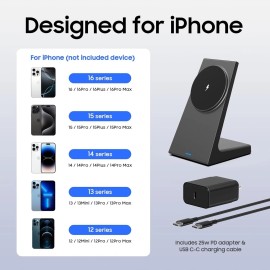 JIAFA 20w Fast Mag-Safe Charger Stand,Stickabl