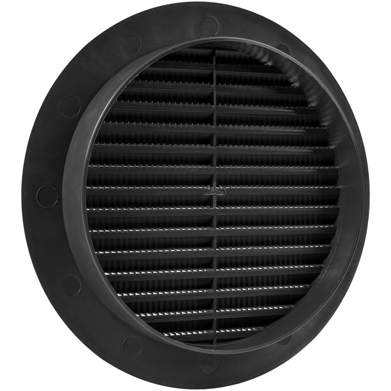Vent Systems 6" Inch Black Plastic Soffit Vent Cover –