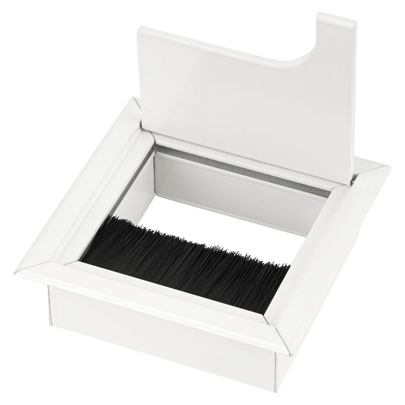 Pack of 2 Aluminium Cable Pass 80 x 80 mm