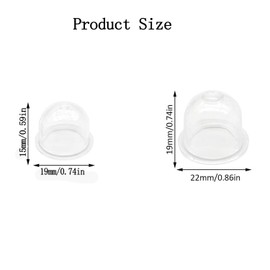 CAVLA 20 Pcs Primer Bulbs, Petrol Fuel Primer Bulb Pump 19mm & 22mm Transparent Carburetor Oil Cup for Chainsaws, Trimmer, Blowers Cutter Lawn Mower