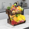 Dorhors Fruit Basket for Kitchen, 2 Tier Fruit Bowl,Kitchen Counter