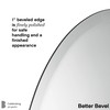 Better Bevel Frameless Oval Mirror, 24" x 36" Bathroom Wall