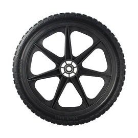 Marathon 92010-2PK Flat-Free 20" Tire and Wheel Assembly, Centered Hub, Ball Bearings, Heavy-Duty Plastic Spoked Wheel, Replacement for Rubbermaid Big Wheel and other Carts, Easy Install, 2 Pack