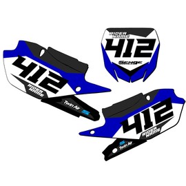 2020-2024 YZ 250 FX SG63 Custom MX Number Plates Senge Graphics Kit Compatible with Yamaha