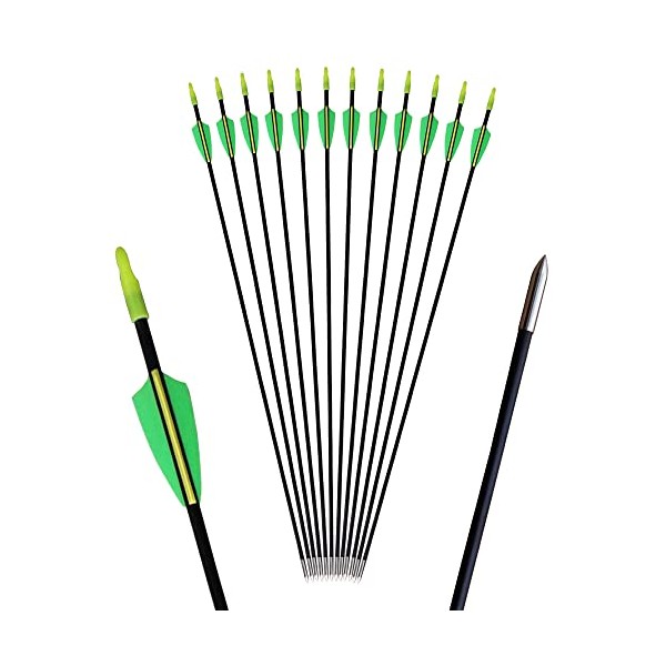 GPP 12PK 28 Fiberglass Archery Target Arrows - Practice Arrow