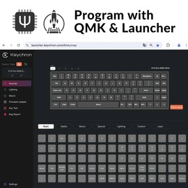 Keychron K14 Pro Wireless Custom Mechanical Keyboard, 70% TKL QMK/VIA Programmable Bluetooth/Wired White Backlight, Hot-swappable Keychron K Pro Red Switch-for Mac Windows Linux