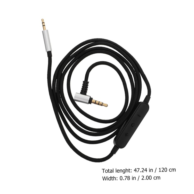 KICHOUSE 1pc Headphone Audio Cable Line Control Compatible Connector Replacement