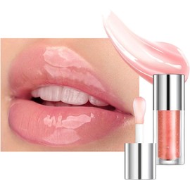 Lip Oil Brillo De Labios Para Una Apariencia 3d, Brillo De Labios De Color Claro Con Ácido Hialurónico Y Colágeno Vegano Para Labios Y Llenos De Apariencia Saludable
