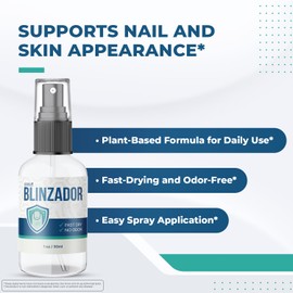 Natures NutriWave Blinzador C Natural Spray for Foot & Nail with Plant-Based Ingredients C Fast-Drying, Odorless, Easy-to-Use | 1oz (30ml), 1 Month Supply