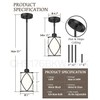 Osimir Glass Pendant Lights Kitchen Island, 2 Pack Modern Black