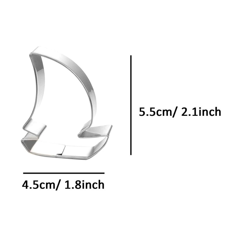 WJSYSHOP Pirate Ship Boat Cookie Cutter Stainless Steel