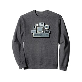 Vintage Tech Icons Retro IT Hardware and Gadgets Sweatshirt