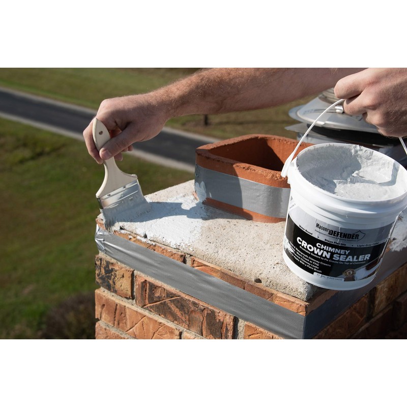 MasonryDefender Chimney Crown Sealer - Brushable Waterproof Sealant Prevents Leaks