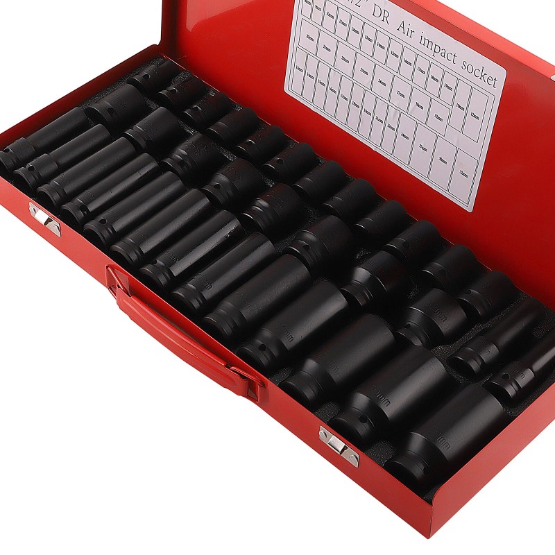 MaXpeedingrods 35PCS Deep Impact Socket Set 1/2" Drive 6 Point
