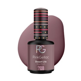 Pink Gellac UV Gel Nail Polish - 280 Desert Purple 15 ml - Vegan Gel Polish - Long Lasting UV Gel Polish - Easy Removal Shellac Nail Polish - Nail Gel Polish - UV Nail Polish Made in Holland