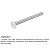 uxcell Square Head Bolt, 2pcs M6x55mm Fully Thread 304 Stainless