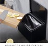 ideaco TUBELOR Flat Rectangle Trash Can with Lid, Black, 0.5