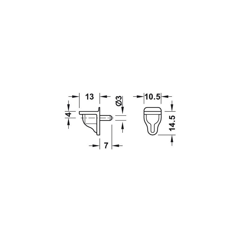 HARDWARE FOR YOU LTD PACK OF 50 SHELF SUPPORT PLUG