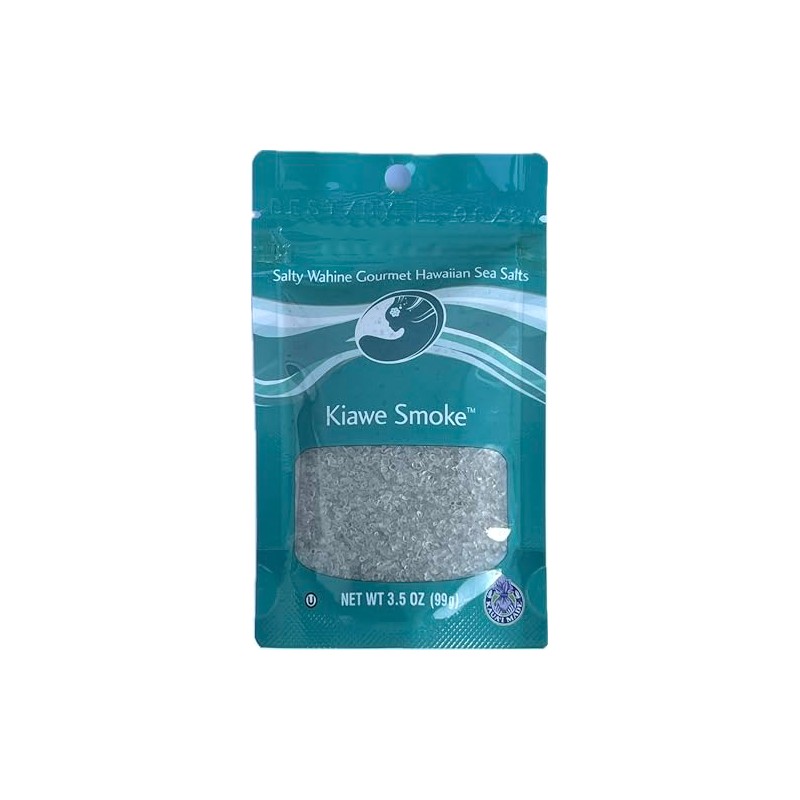 Salty Wahine Gourmet Hawaiian Sea Salts, Kiawe Smoke, Packet