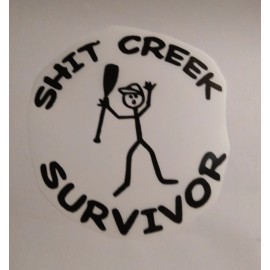 Unbranded  Creek Survivor decal 5x4.5