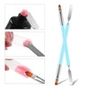 Nail Brushes, 2Pcs Nail Art Brushes, Dual-Ended Polygel Brush &