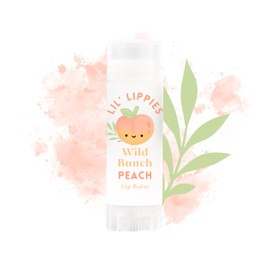 Wild Bunch Peach Lip Balm - Lil' Lippies Kids Chapstick - Stocking Stuffers for kids (1 Tube, Peach)