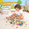 9-in-1 Montessori Busy Board Wooden Magnetic Maze Toy for 3+