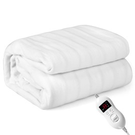 GORELAX Heated Mattress Pad Queen Size, Electric Mattress Pad Cover with Dual Control, 8 Heating Settings & 4 Auto Shut Off Settings, Bed Warmer with Deep Pocket, Machine Washable, Fits Up to 16 Inch