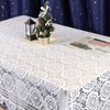 mookaitedecor 225x152cm White Large Floral Lace Tablecloth Rectangular for Party
