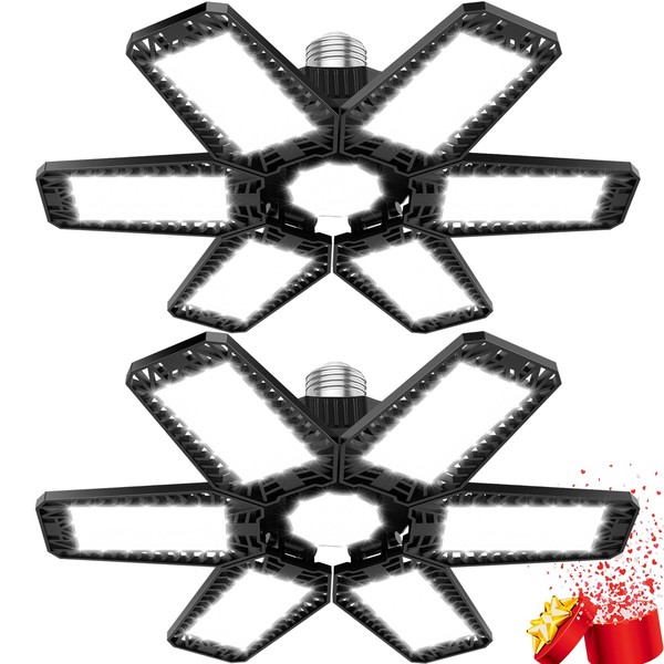 YIQIBRO Garage Lamp LED 185 W Pack of 2, 18500LM