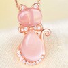 Women's Necklace Pendant Pink with Rhinestones for Teenagers Girls Women,