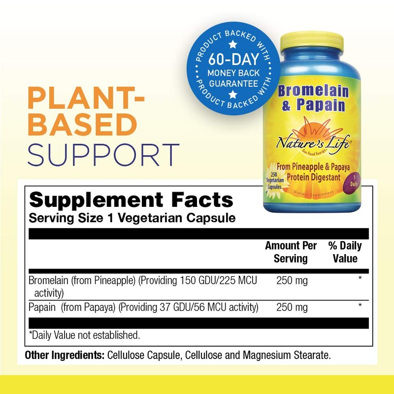 Nature's Life Bromelain & Papain | Proteolytic Enzymes for Digestive