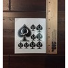 39 Piece Quees of Spades BBC Only Temporary Tattoo Set