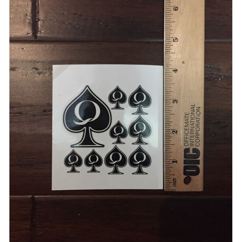 39 Piece Quees of Spades BBC Only Temporary Tattoo Set