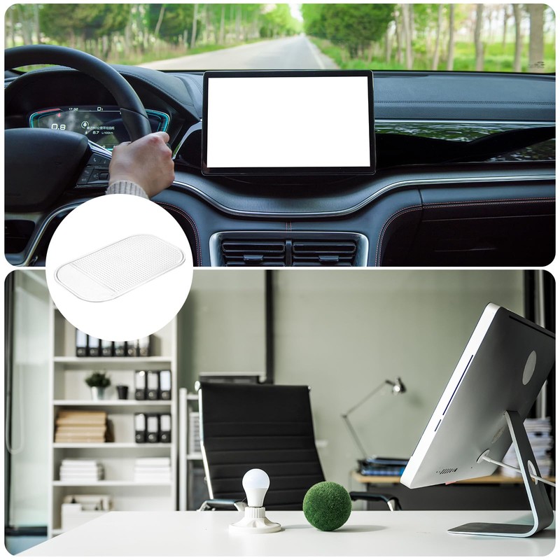 HARFINGTON 5pcs Car Dashboard Anti-Slip Mat 5.5" x 3" Universal
