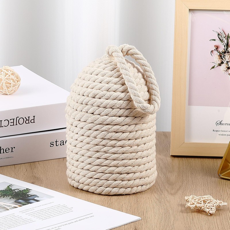 MorningRo Decorative Door Stop Rope Door Stop with Handle 4.72