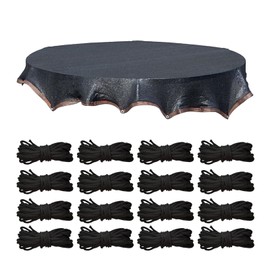 Trampoline Shade Cover | Heavy Duty Sun Shade Covers - UV Protection Net Weather Resistant Design Mesh Tarp Outdoor Sports Accessories for Lawn Playground Backyard Garden Patio