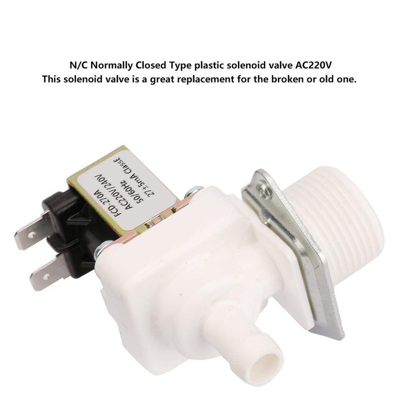 Valve, 3/4 Thread Solenoid Valve AC 220 V N/C Normally