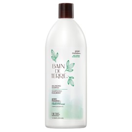 Bain de Terre Green Meadow Balancing Shampoo, Gentle Cleansing for Soft, Silky Hair with Argan & Monoi Oils, Paraben-free, Color-Safe, 33.8 Fl Oz