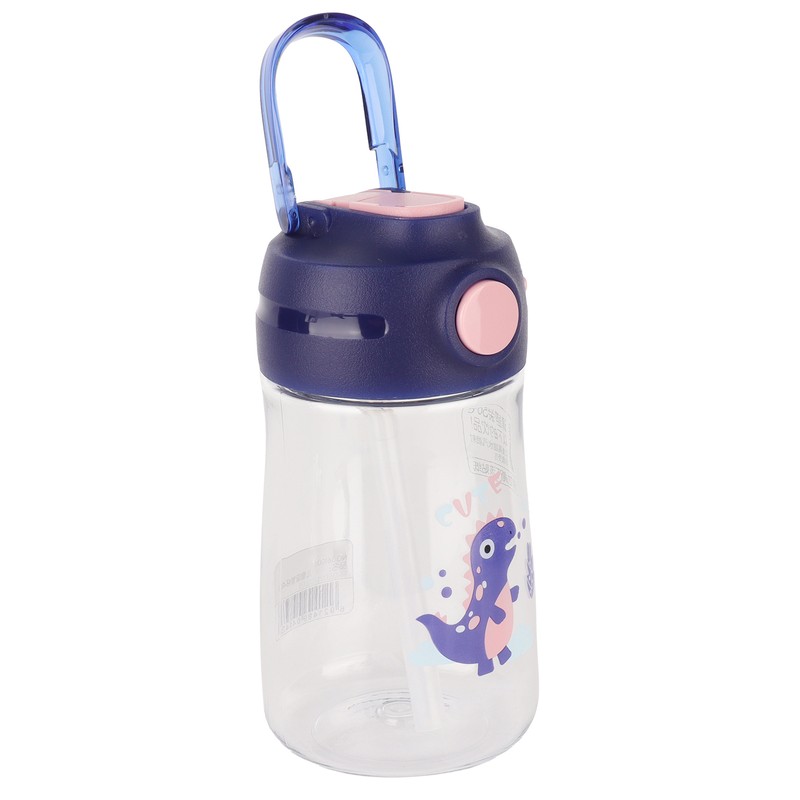 420ml Water Bottle Portable Cute Cartoon Straw Cup Drinking Bottle