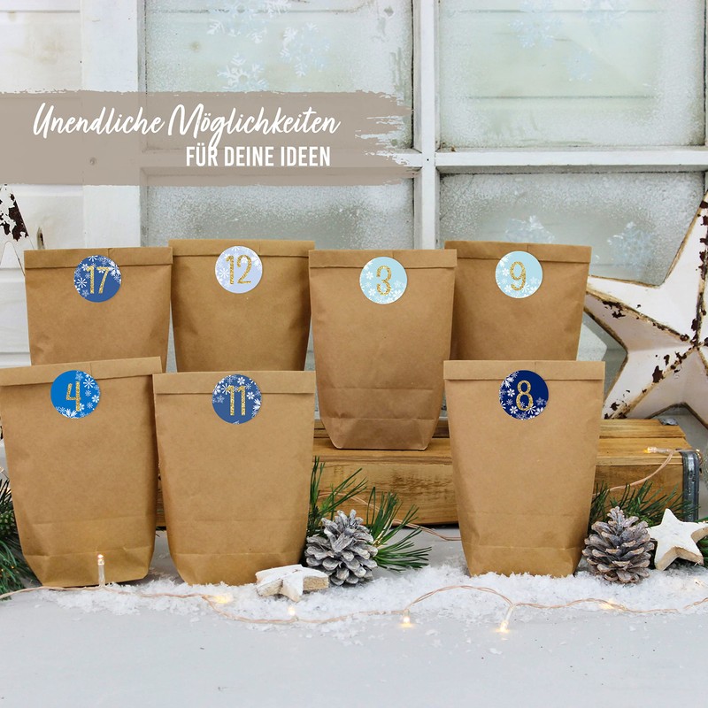 Papierdrachen 24 Advent Calendar Number Stickers – No. 26 –