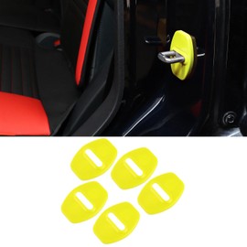 Xomzema Door Lock Cover, Car Door Lock Protector Latches Cover Decoration Door Buckle Covers Interior Accessories for Ford Bronco Offroad 2/4 Door 2021 2022 2023, Yellow