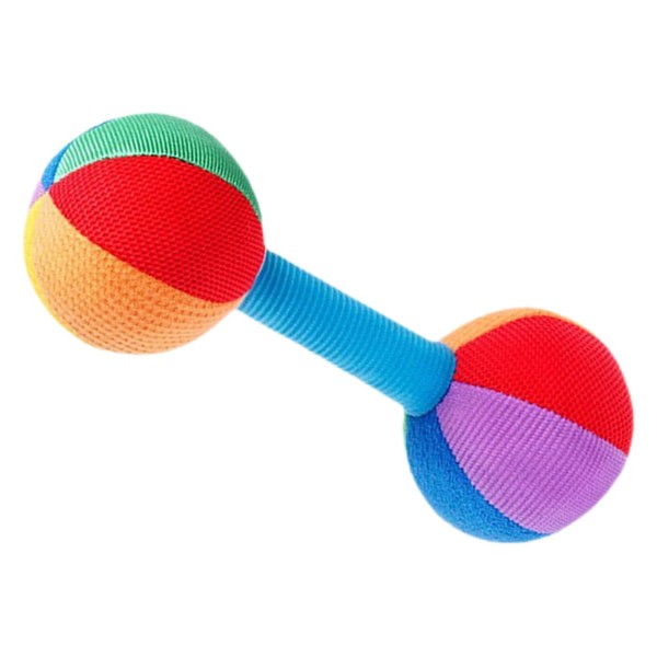 Toyvian Colourful Dumbbell Toy, Dumbbell, Soft Teething Toy for Toddlers,