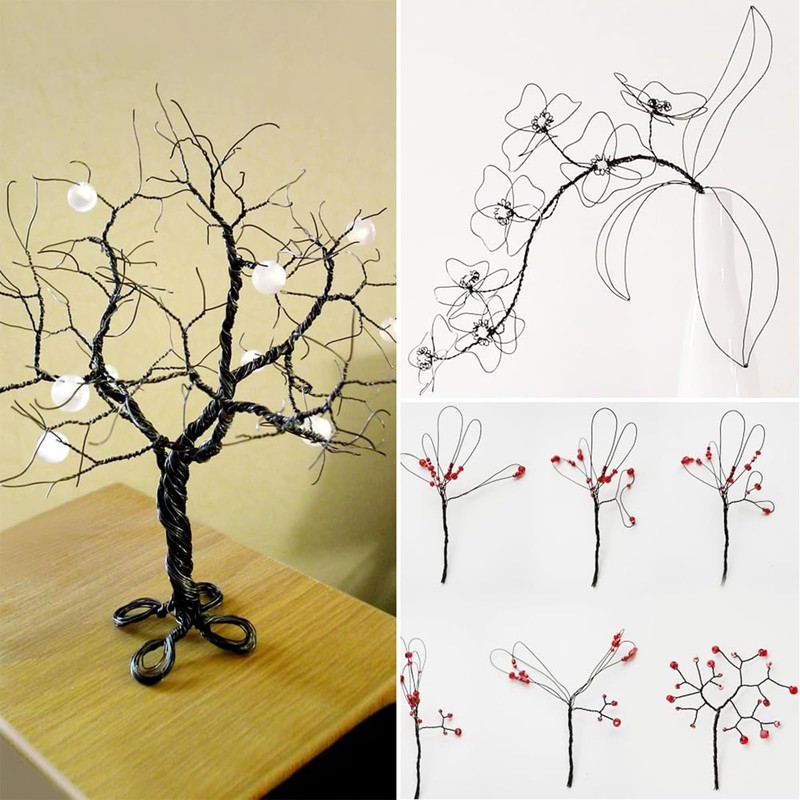 POPOYU 50 m Aluminium Wire 1 mm, Craft Wire Silver